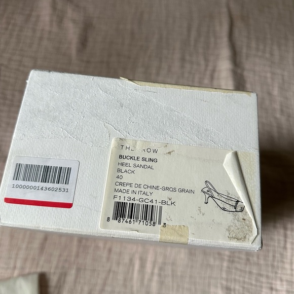 NIB The Row Buckle Sling Crepe de Chine Sandals - Picture 5 of 12